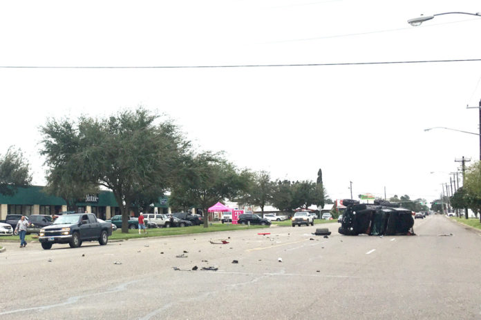 Rollover Accident Occurs in McAllen, Blocking Traffic